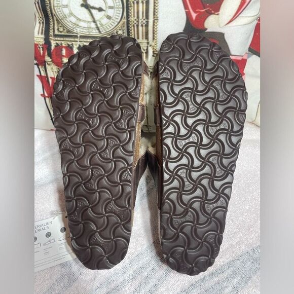 (k1) Birkenstock N/without Box Mayari Shearling Oiled Brown sizes 38/7 - Picture 5 of 8